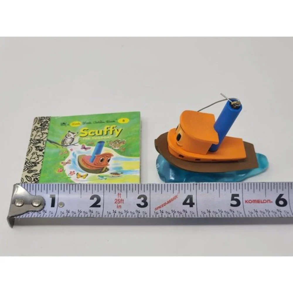 2000 Hallmark Keepsake‎ Scuffy The Tugboat With Little Golden Book Ornament